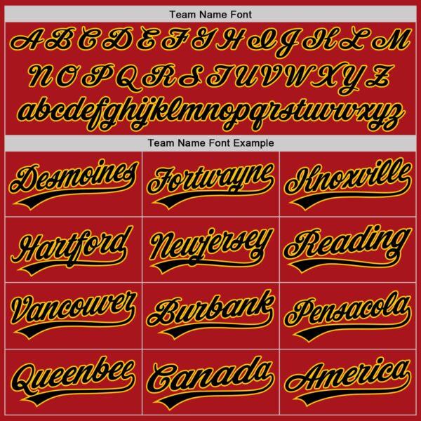 Custom Red Black-Yellow Two-Button Unisex Softball Jersey