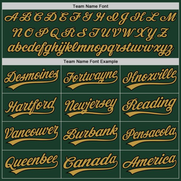 Custom Green Old Gold-Black Two-Button Unisex Softball Jersey