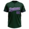 Custom Green Purple-White Two-Button Unisex Softball Jersey