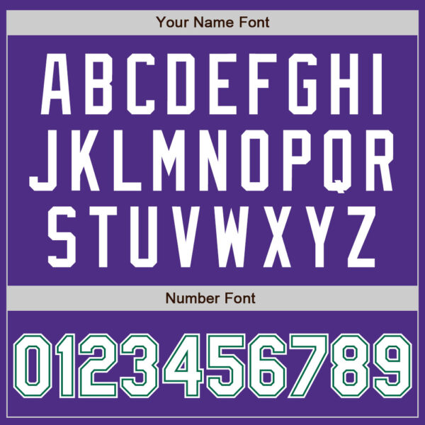 Custom Purple White-Kelly Green Two-Button Unisex Softball Jersey