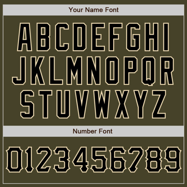 Custom Olive Black-City Cream Salute To Service Two-Button Unisex Softball Jersey