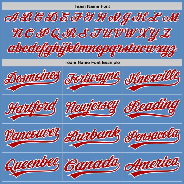 Custom Powder Blue Red-White Two-Button Unisex Softball Jersey