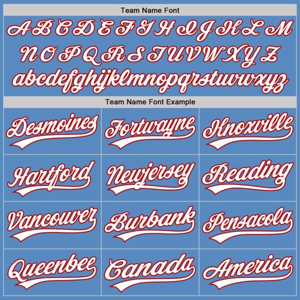 Custom Powder Blue White-Red Two-Button Unisex Softball Jersey