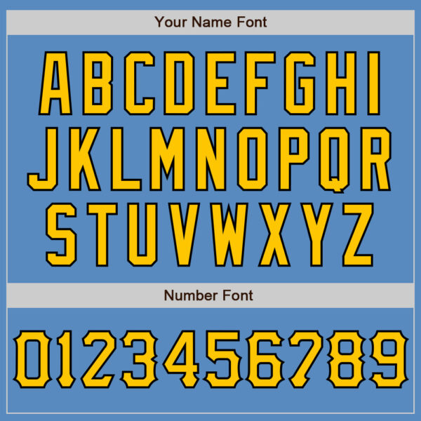 Custom Powder Blue Yellow-Black Two-Button Unisex Softball Jersey