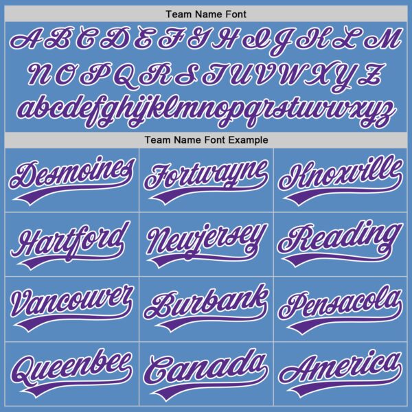 Custom Powder Blue Purple-White Two-Button Unisex Softball Jersey