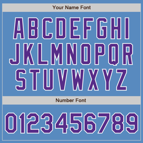 Custom Powder Blue Purple-White Two-Button Unisex Softball Jersey