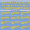 Custom Light Blue Yellow Two-Button Unisex Softball Jersey