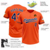 Custom Orange Navy-White Two-Button Unisex Softball Jersey