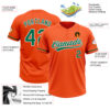 Custom Orange Kelly Green-White Two-Button Unisex Softball Jersey