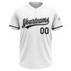 Custom White Black-Gray Two-Button Unisex Softball Jersey