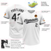 Custom White Black-Gray Two-Button Unisex Softball Jersey