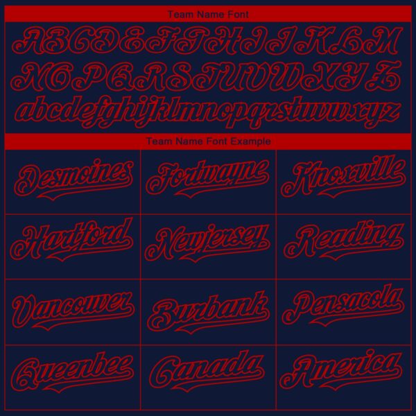 Custom Navy Red-White 3D American Flag Fashion Two-Button Unisex Softball Jersey