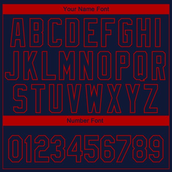 Custom Navy Red-White 3D American Flag Fashion Two-Button Unisex Softball Jersey