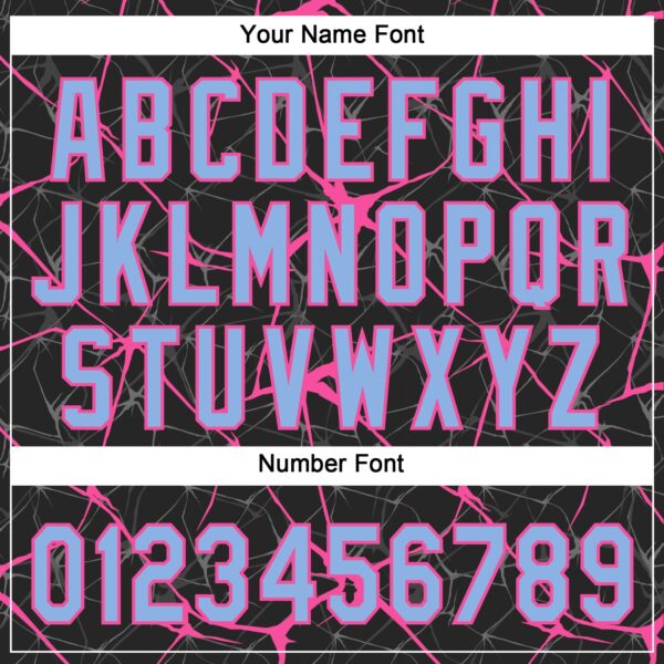 Custom Black Light Blue-Pink 3D Pattern Abstract Network Two-Button Unisex Softball Jersey