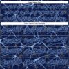 Custom Navy Light Blue 3D Pattern Abstract Network Two-Button Unisex Softball Jersey