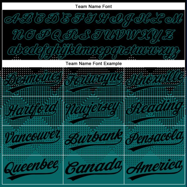 Custom Black Teal 3D Pattern Gradient Square Shapes Two-Button Unisex Softball Jersey