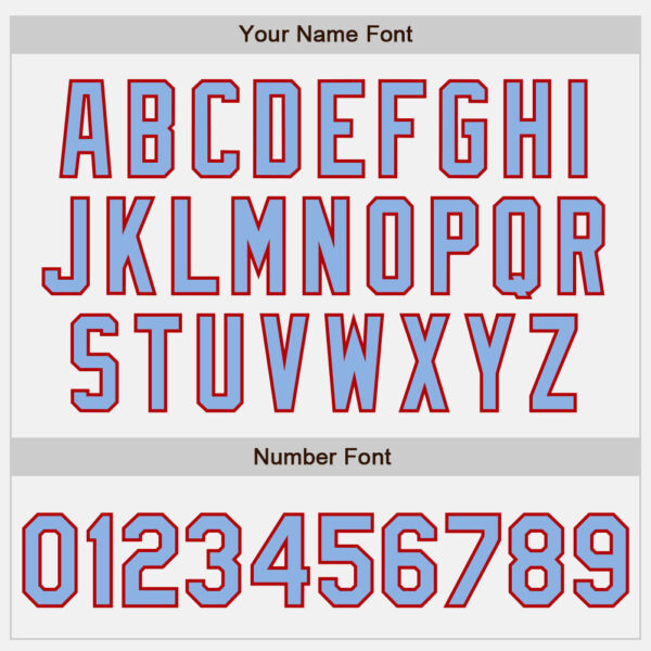 Custom White Red Pinstripe Light Blue Two-Button Unisex Softball Jersey