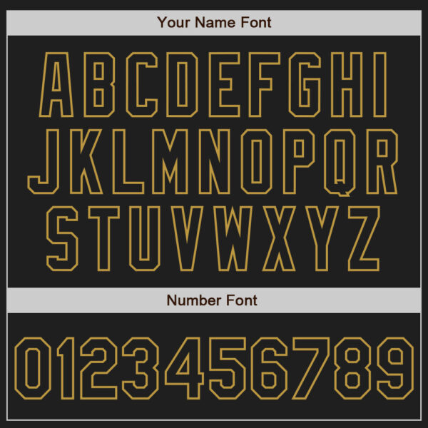 Custom Black Old Gold Pinstripe Old Gold Two-Button Unisex Softball Jersey