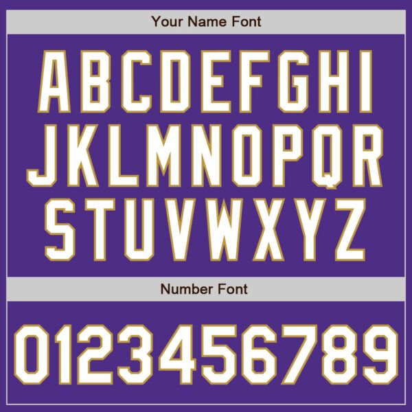 Custom Purple Old Gold Pinstripe White Two-Button Unisex Softball Jersey