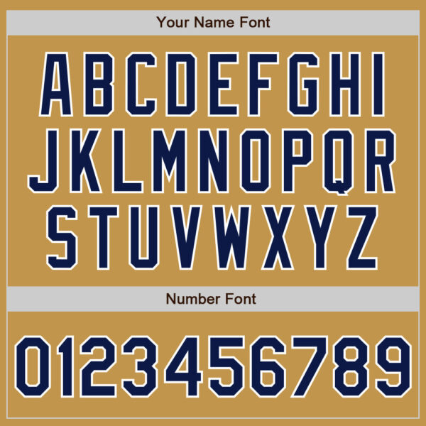 Custom Old Gold Navy Pinstripe White Two-Button Unisex Softball Jersey