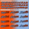 Custom Light Blue Orange-Black Gradient Fashion Two-Button Unisex Softball Jersey
