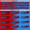 Custom Electric Blue Red-Navy Gradient Fashion Two-Button Unisex Softball Jersey
