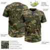 Custom Camo Olive-Black Salute To Service Two-Button Unisex Softball Jersey