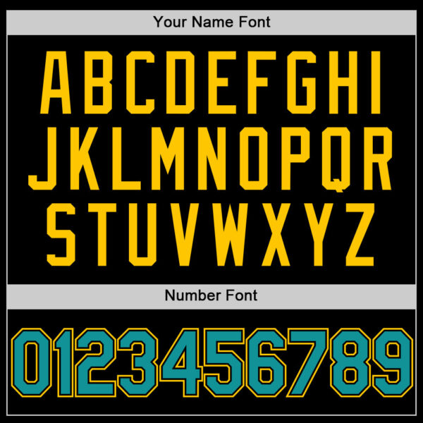 Custom Black Teal-Yellow Two-Button Unisex Softball Jersey