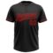 Custom Black Red Two-Button Unisex Softball Jersey