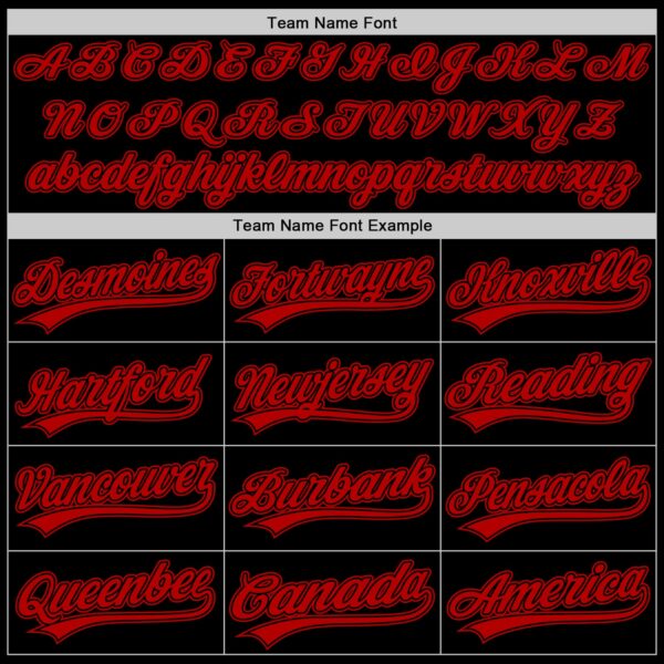 Custom Black Red Two-Button Unisex Softball Jersey