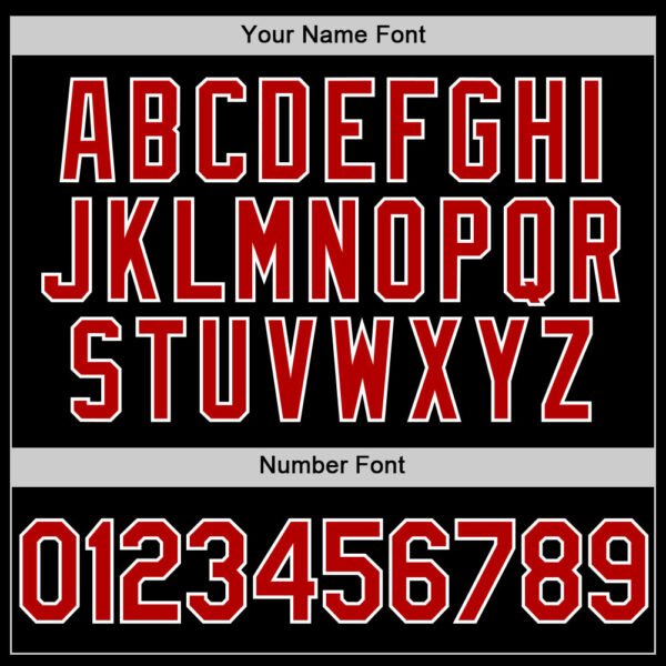 Custom Black Red-White Two-Button Unisex Softball Jersey