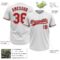 Custom White Red-Black Two-Button Unisex Softball Jersey