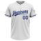 Custom White Royal Two-Button Unisex Softball Jersey