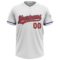 Custom White Orange-Royal Two-Button Unisex Softball Jersey