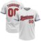 Custom White Orange-Royal Two-Button Unisex Softball Jersey
