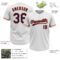 Custom White Navy-Orange Two-Button Unisex Softball Jersey