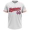 Custom White Purple-Orange Two-Button Unisex Softball Jersey