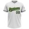 Custom White Navy-Neon Green Two-Button Unisex Softball Jersey