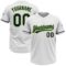 Custom White Navy-Neon Green Two-Button Unisex Softball Jersey