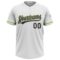 Custom White Purple-Neon Green Two-Button Unisex Softball Jersey