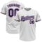 Custom White Royal-Red Two-Button Unisex Softball Jersey