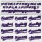Custom White Purple-Black Two-Button Unisex Softball Jersey