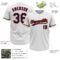 Custom White Navy Red-Old Gold Two-Button Unisex Softball Jersey
