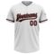 Custom White Black Crimson-Cream Two-Button Unisex Softball Jersey