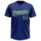 Custom Royal Kelly Green-White Two-Button Unisex Softball Jersey