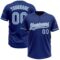Custom Royal Light Blue-White Two-Button Unisex Softball Jersey