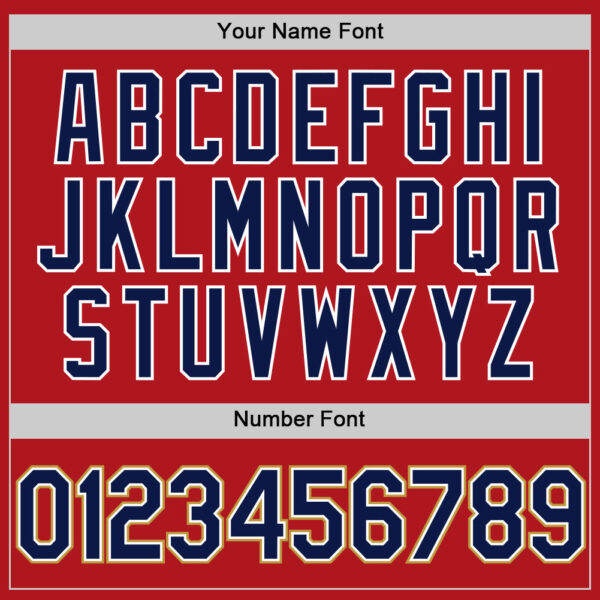 Custom Red Navy-Old Gold Two-Button Unisex Softball Jersey