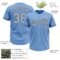 Custom Light Blue Gray-Steel Gray Two-Button Unisex Softball Jersey