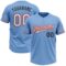 Custom Light Blue Red-Black Two-Button Unisex Softball Jersey