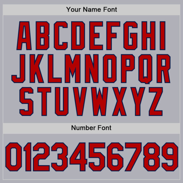 Custom Gray Red-Navy Two-Button Unisex Softball Jersey